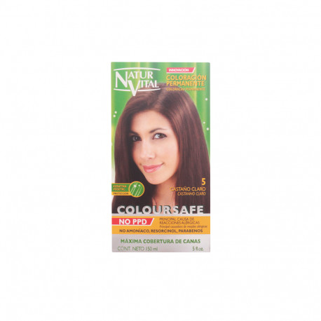 COLOURSAFE tinte permanente 5 castano claro 150 ml