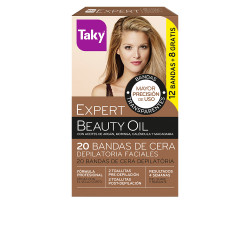 BEAUTY OIL bandas de cera faciales depilatorias 12 +8 uds