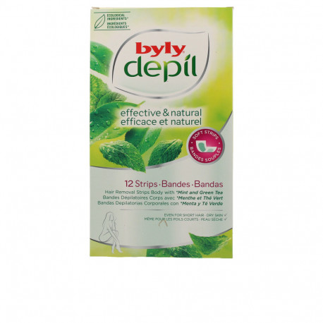 DEPIL bandas corporales menta y té green 12 uds