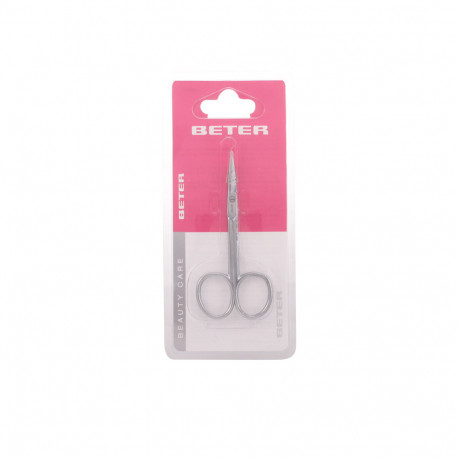 TIJERAS manicura pieles curva cromada 1 pz