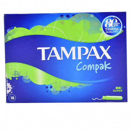 TAMPAX COMPAK tampón super 18 uds