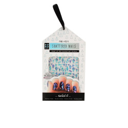 SHATTERED NAILS sheet 120 faceted nail stickers & nail tweez