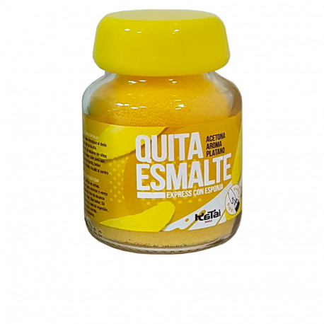 QUITAESMALTE ESPONJA ACETONA aroma plátano 75 ml